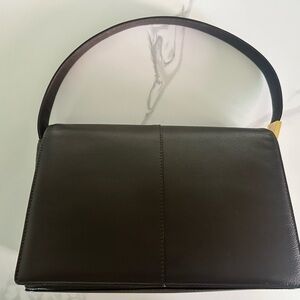 Burberry Dark Brown Leather Shoulder Bag